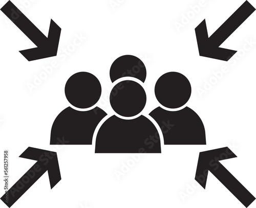 Assembly Point Sign, Symbol Icon