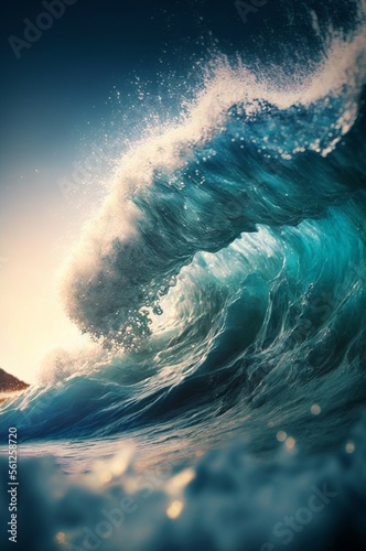 Wave of the ocean art © AIExplosion