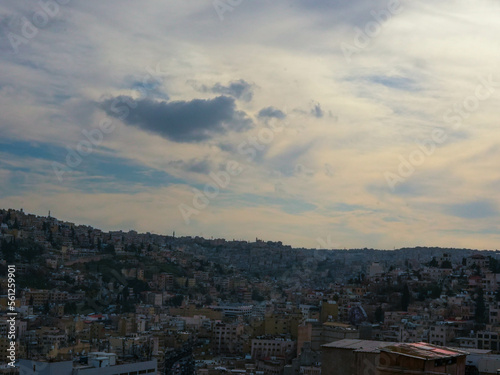 amman blue sky from citadel - jordan-Jan 2023