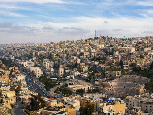 amman blue sky from citadel - jordan-Jan 2023