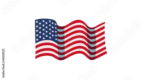 usa flag waving patriotic animation