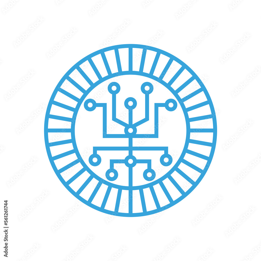 Modern tech logo vector, circuit board technology connection logo template Modern tech logo vector, circuit board technology connection logo template