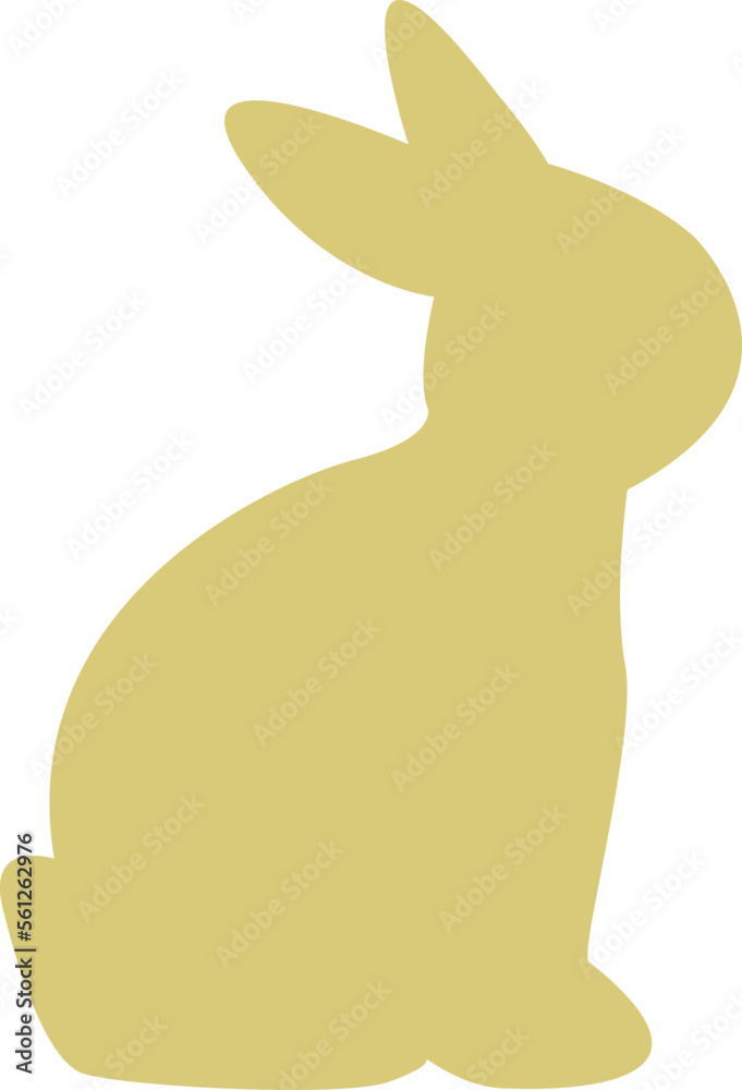 Naklejka premium Sitting rabbit silhouette for Easter