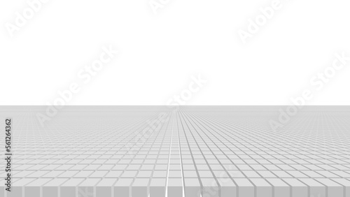 立方体で敷き詰められた水平線