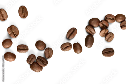 Obraz Stack Brazilian black coffee beans