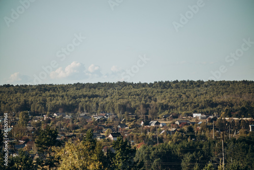 Stone quarry in the forest.