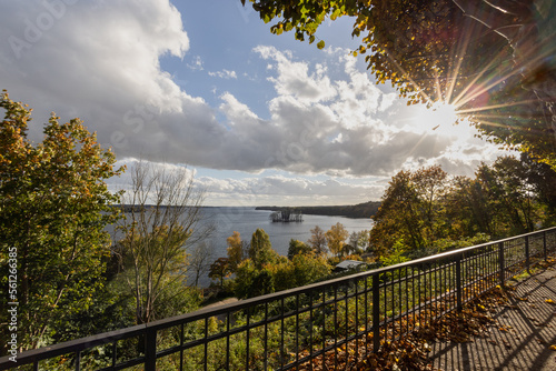großer Plöner See, translation: big Plon lake, Germany, view from castle hill