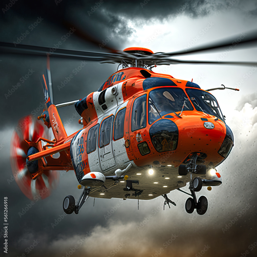 Rettungshubschrauber, ai generated Rettungshubschrauber, ai generated