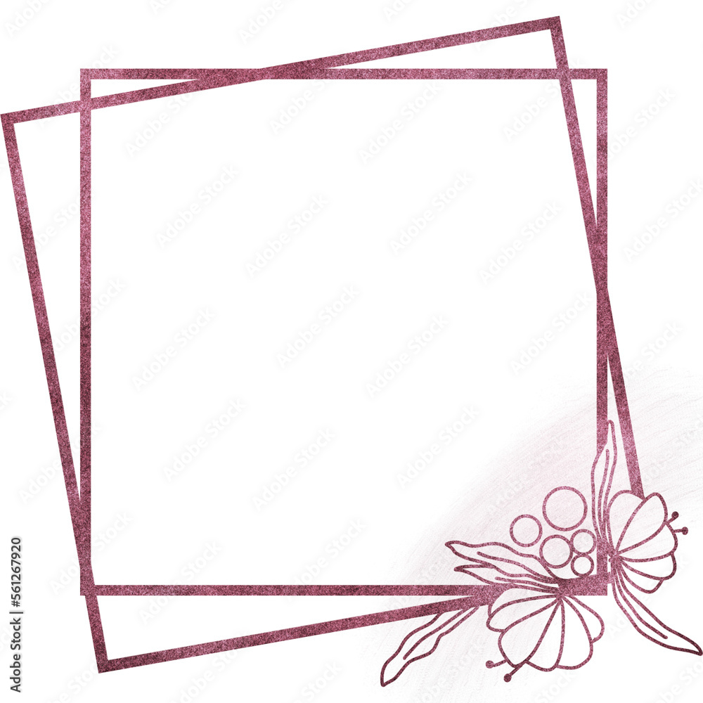 Obraz premium Rose gold geometric frame 