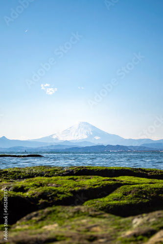 江ノ島から富士山を見た景色