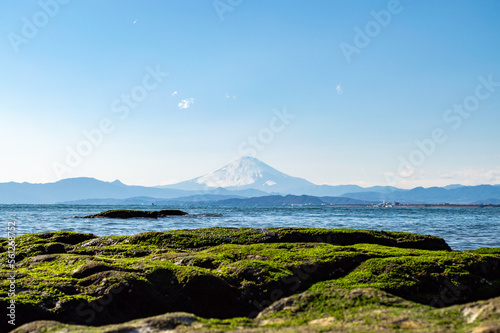 江ノ島から富士山を見た景色