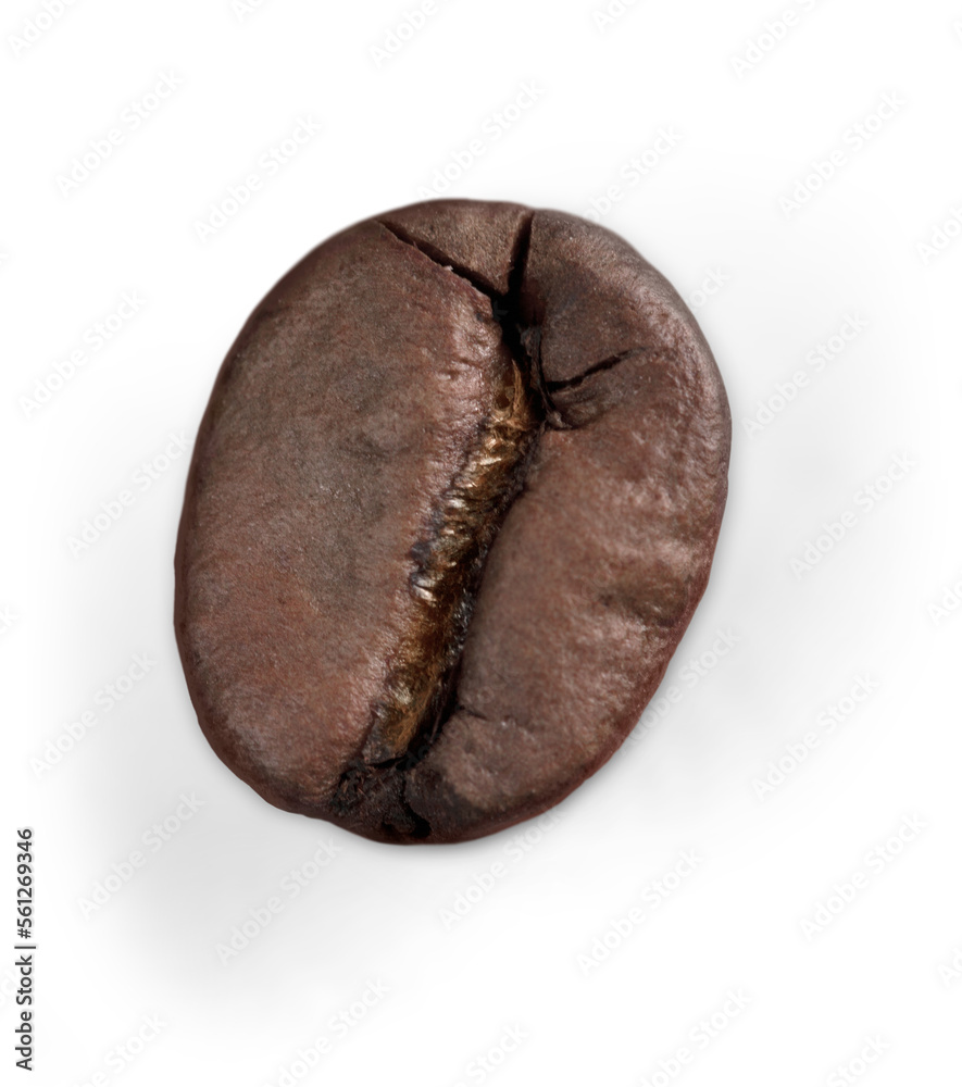 Naklejka premium Roasted coffee bean isolated on white background