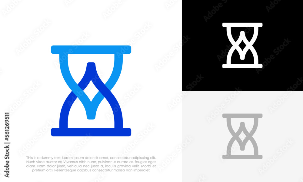 Fototapeta premium hourglass logo design vector