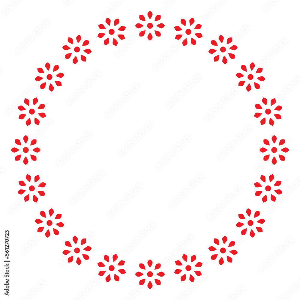 Floral Wreath of red flowers