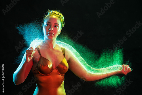 A sound trigger fired the flashes in the dark exactly when a water-filled balloon exploded. Inspired by Tim Tadder