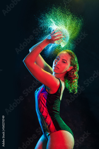 A sound trigger fired the flashes in the dark exactly when a water-filled balloon exploded. Inspired by Tim Tadder