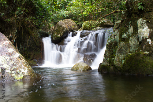 an iconic waterfall deep in the daintree national park. QLD Australia. Tourism travel photo