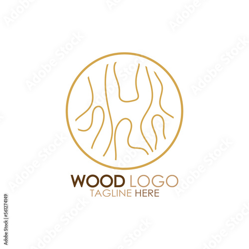 wood logo template icon illustration design vector, used for wood factories, wood plantations, log processing, wood furniture, wood warehouses with a modern minimalist concept