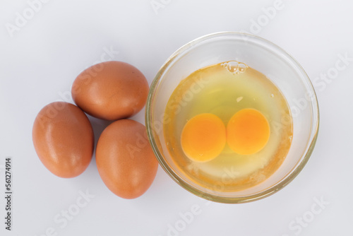 eggs in a cup and full of eggs on the side