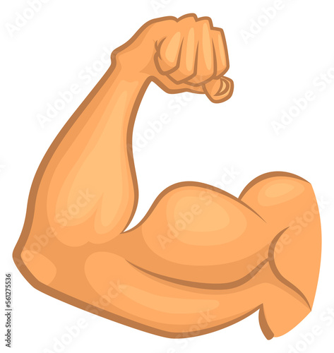 Biceps icon. Strong arm muscle. Athletic hand