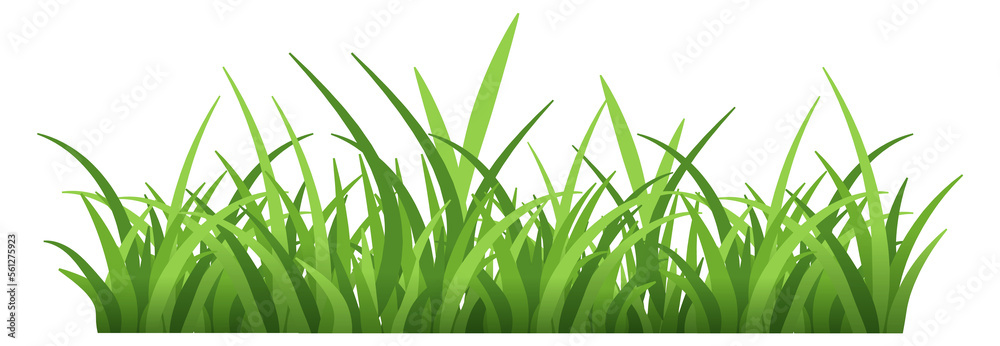 Lush greenery border. Fresh grass. Nature symbol Lush greenery border. Fresh grass. Nature symbol
