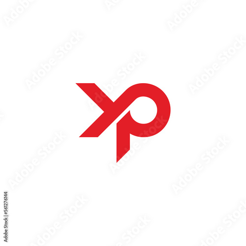 letter yp loop geometric logo vector