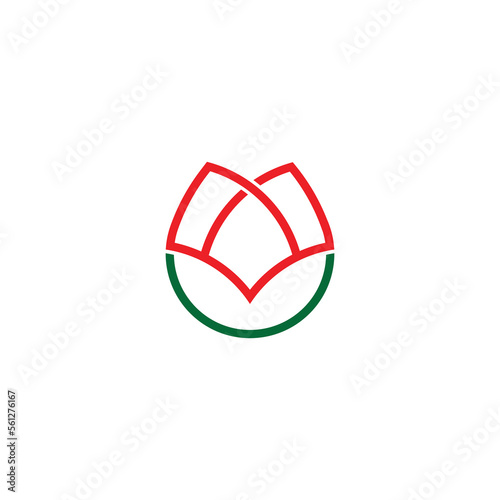 flower book design education logo vector