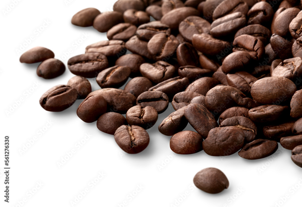Stack Brazilian black coffee beans Stack Brazilian black coffee beans