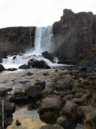 Iceland landscape waterfalls scenery 
