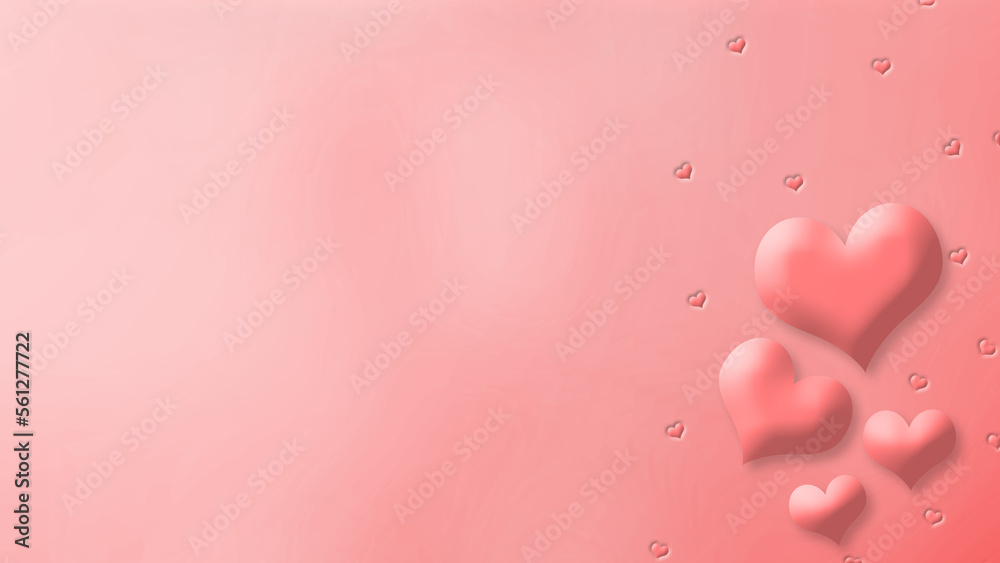 pink heart background for valentine day