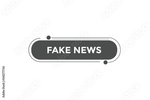 Fake news button web banner templates. Vector Illustration