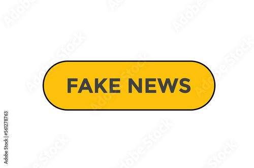 Fake news button web banner templates. Vector Illustration