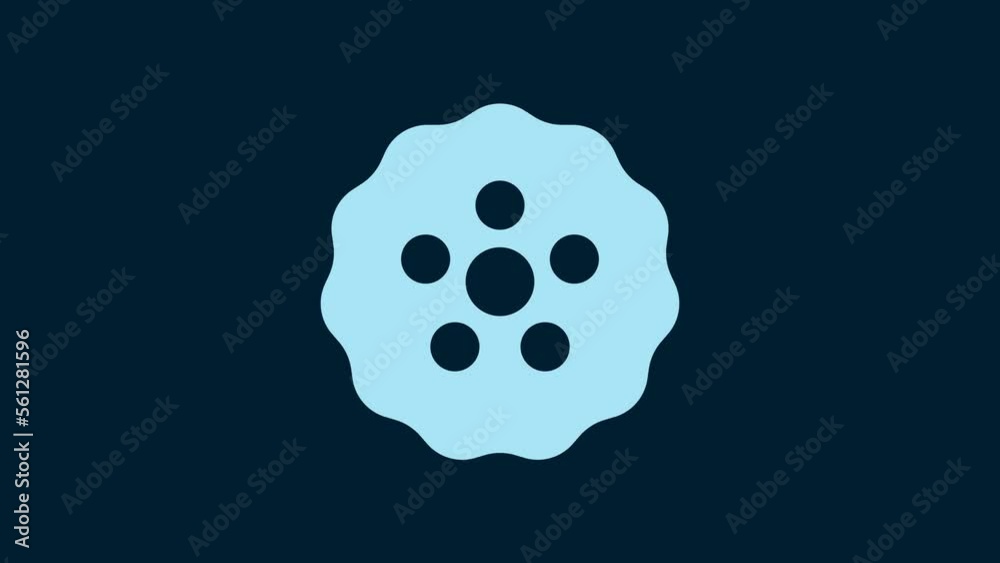 White Gear icon isolated on blue background. Cogwheel gear settings sign. Cog symbol. 4K Video motion graphic animation White Gear icon isolated on blue background. Cogwheel gear settings sign. Cog symbol. 4K Video motion graphic animation