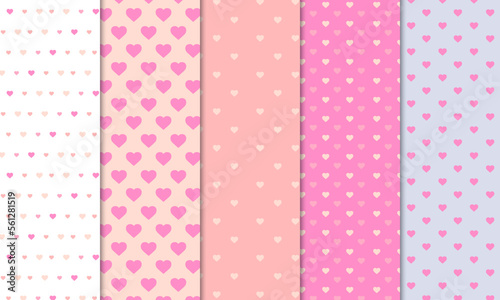 Collection of cute love motif wrapping patterns