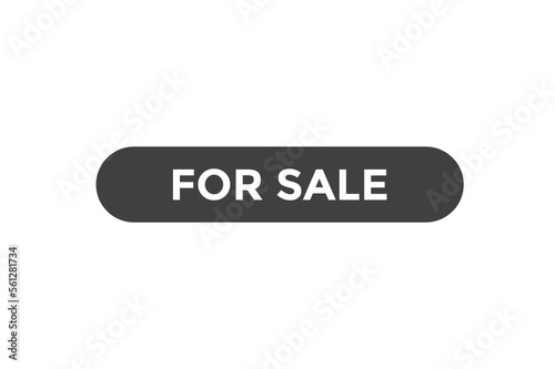 For sale button web banner templates. Vector Illustration
