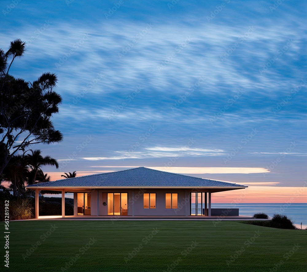 Fototapeta premium 3d rendering of a modern house