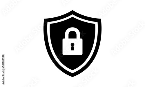 Secure internet icon. Protective shield sign digital security with the image of a padlock. Symbol security protection web. Vector illustration.