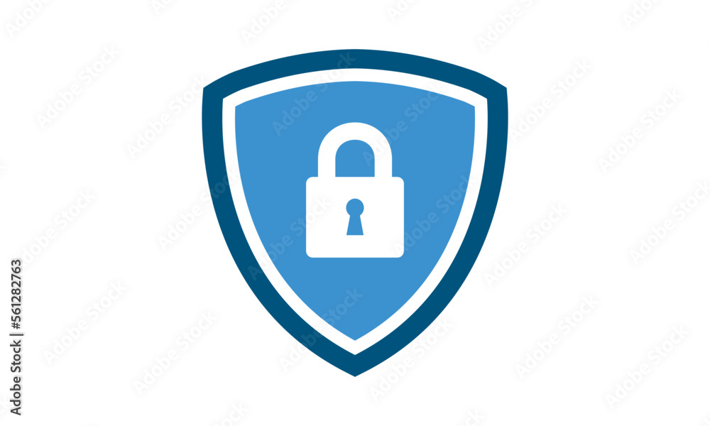 Secure internet icon. Protective shield sign digital security with the image of a padlock. Symbol security protection web. Vector illustration. Secure internet icon. Protective shield sign digital security with the image of a padlock. Symbol security protection web. Vector illustration.