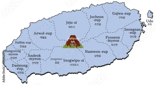 It's Jejudo map in korea