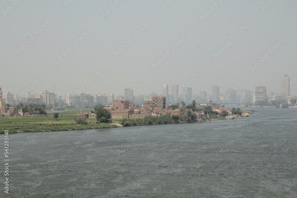 a cityscape view of Cairo and the Nile river in summer Egypt 2010 a cityscape view of Cairo and the Nile river in summer Egypt 2010