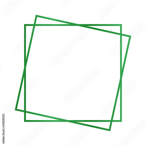 Green Frame for Wedding , Emerald Square Frame for Wedding Invites and Printables , Metallic Frame for Printing