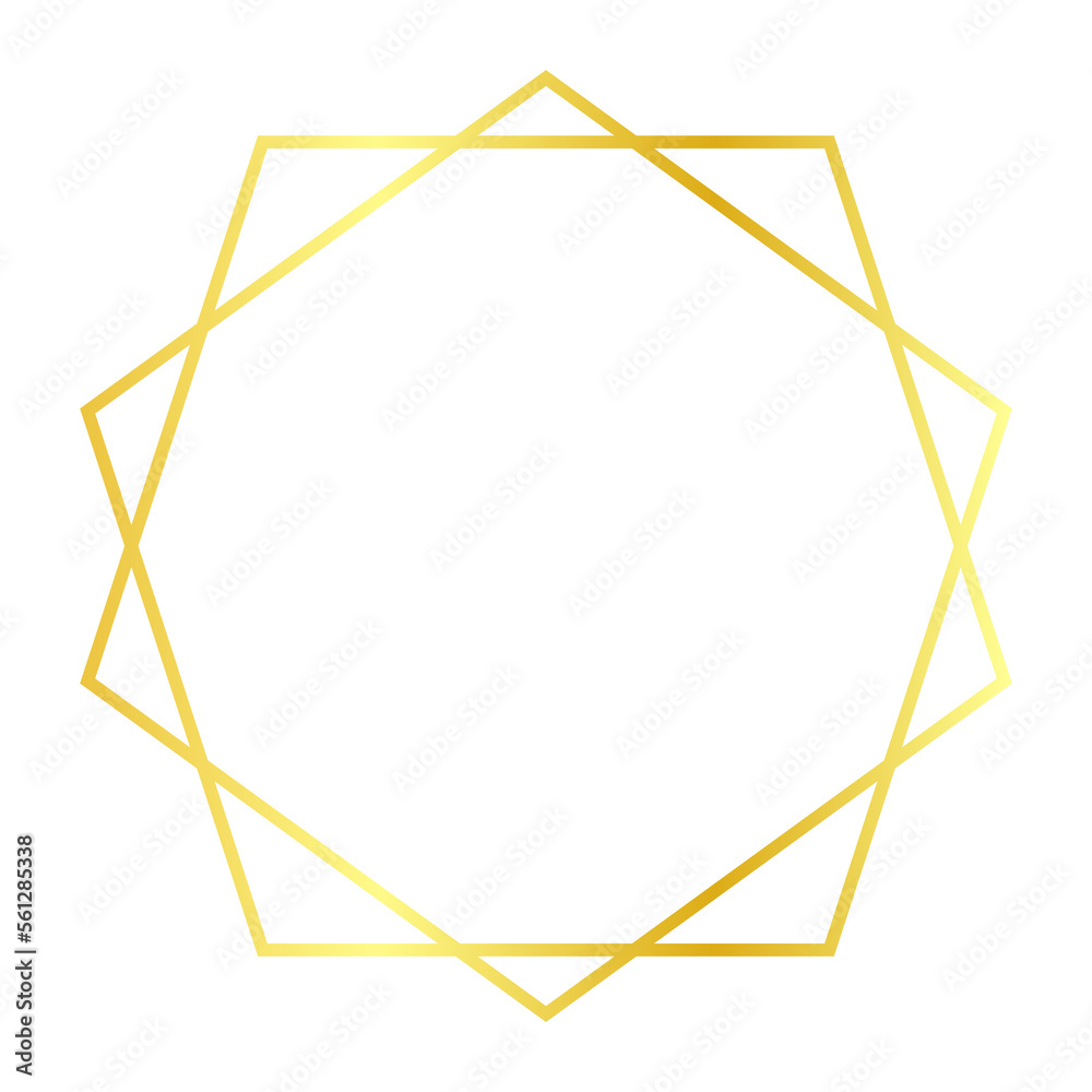 frame made of gold for wedding golden hexagonal frame background frame made of gold for wedding golden hexagonal frame background