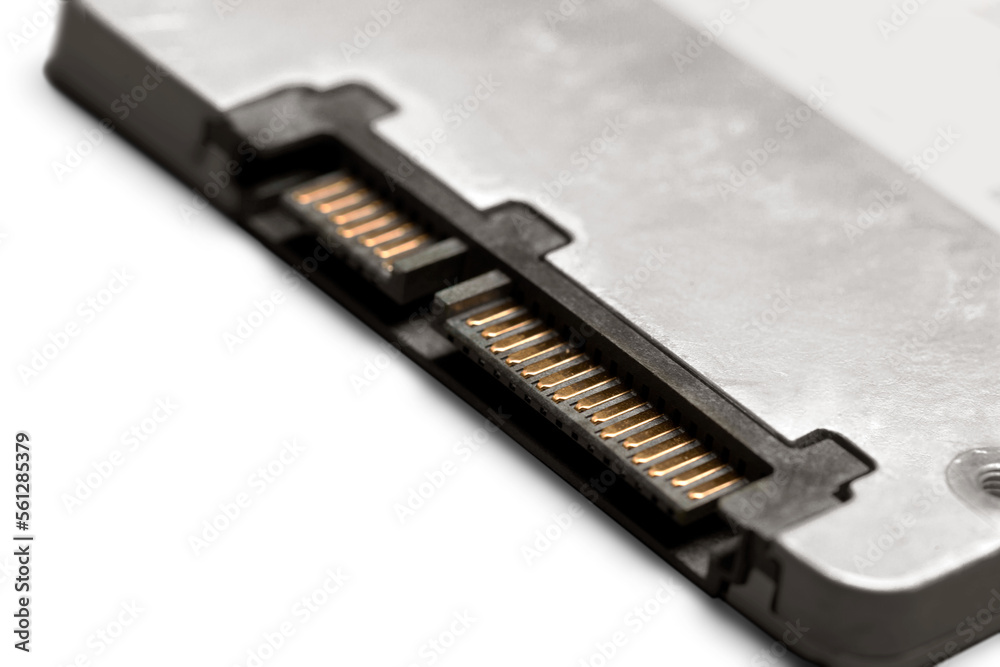 Obraz premium Generation of hard drive SSD with connection