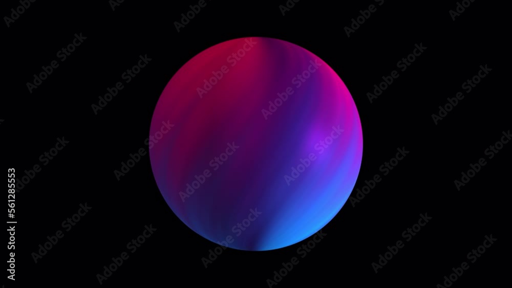 Seamless loop animation of the blue pink sphere ball on black abstract background isolated in alpha channel. Seamless loop animation of the blue pink sphere ball on black abstract background isolated in alpha channel.