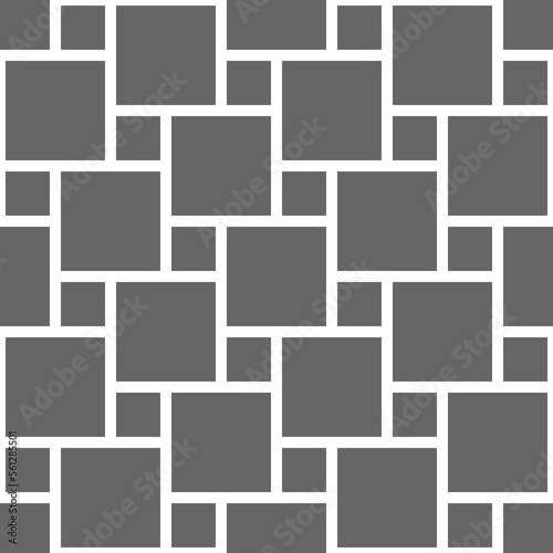 Vector seamless texture. Modern geometric background with square tiles.