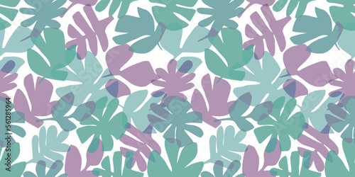 Leaves illustration background. Seamless pattern.Vector. 葉っぱのイラストパターン