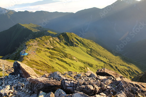 北岳の山小屋とテント場