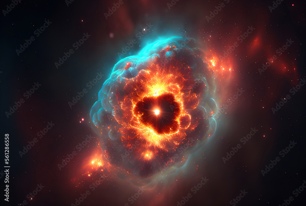 Fototapeta premium Colorful abstract wallpaper texture background illustration, Universe and time travel between stars and planets