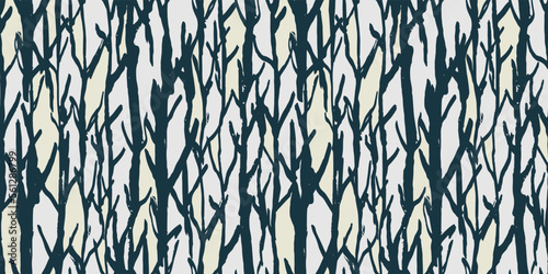 Tree background. Seamless pattern.Vector. 木々のパターン