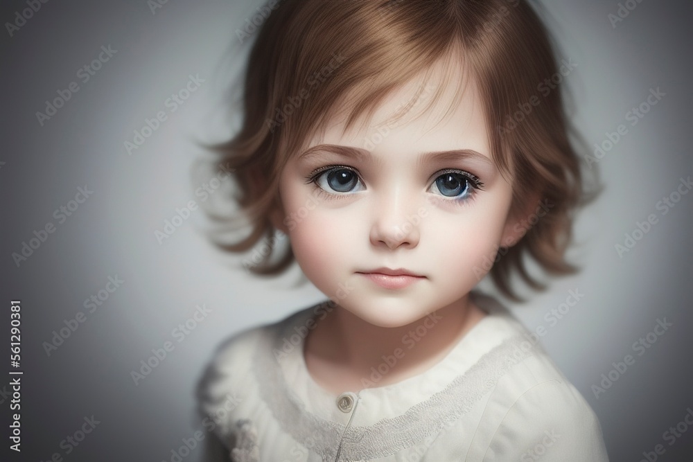 portrait of a little girl, Generative Ai portrait of a little girl, Generative Ai